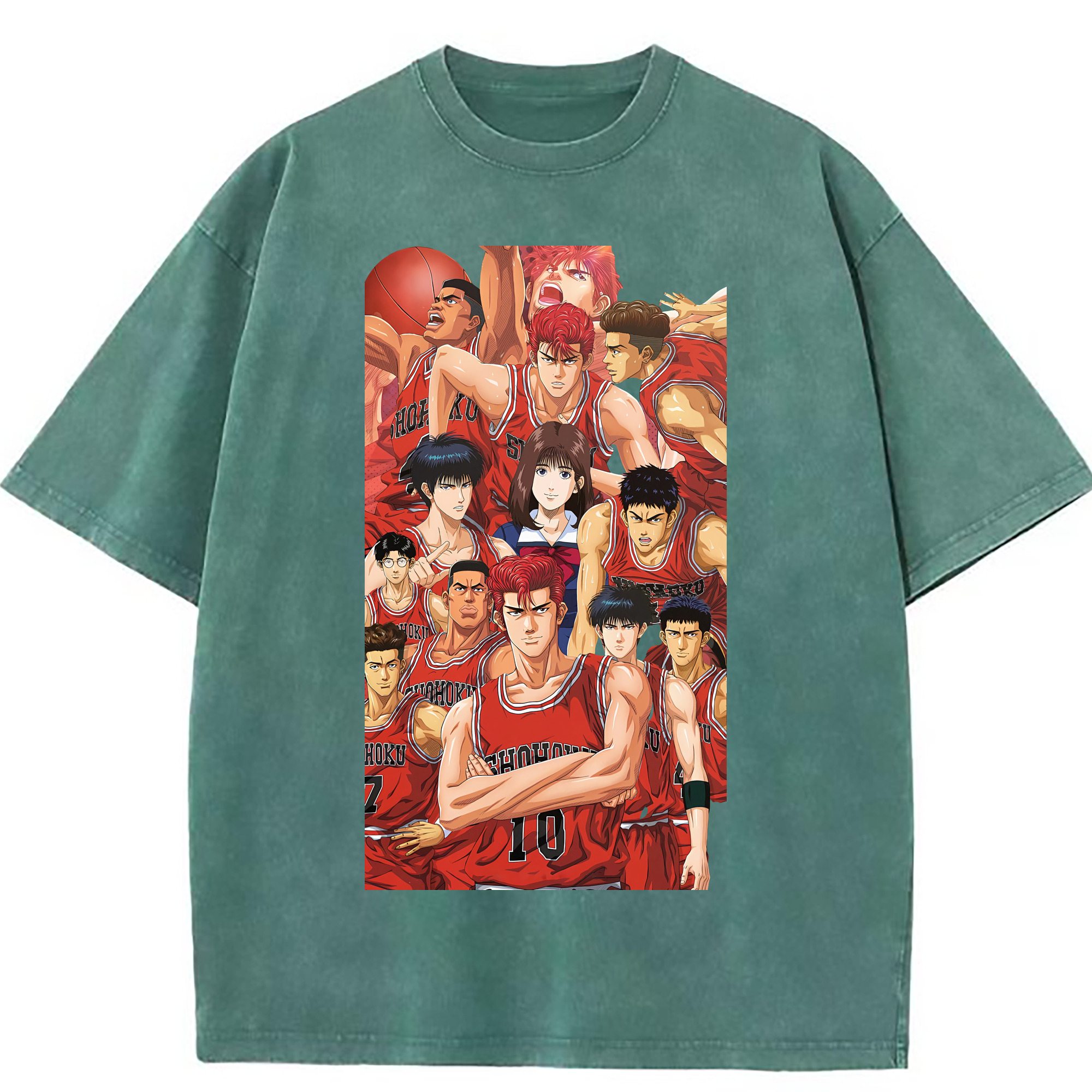 （画像用） SLAM DUNK／スラムダンク 綿100% ヴィンテージ風 半袖Tシャツ（フロントプリント）